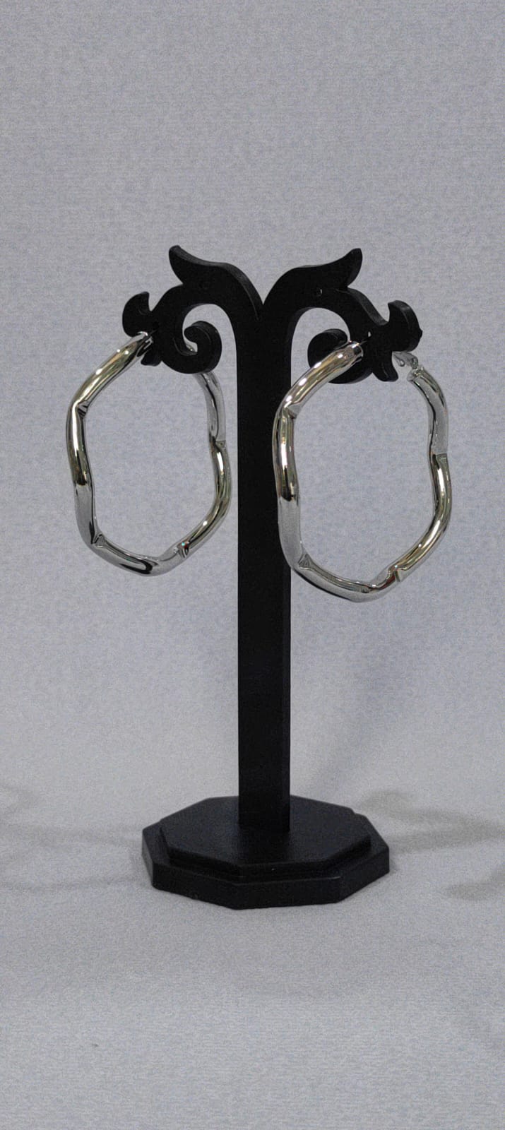Silver Bali Hoop Earring