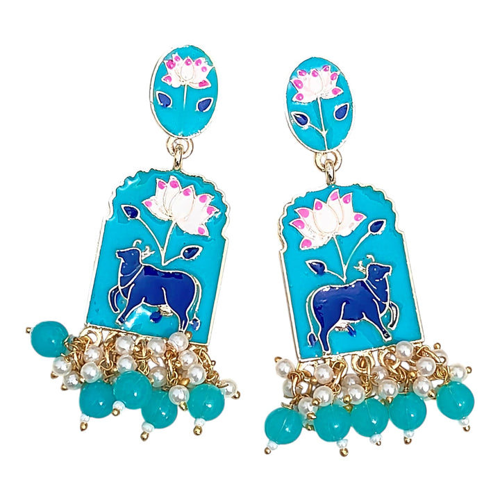 Lotus Cow Minakari Danglers