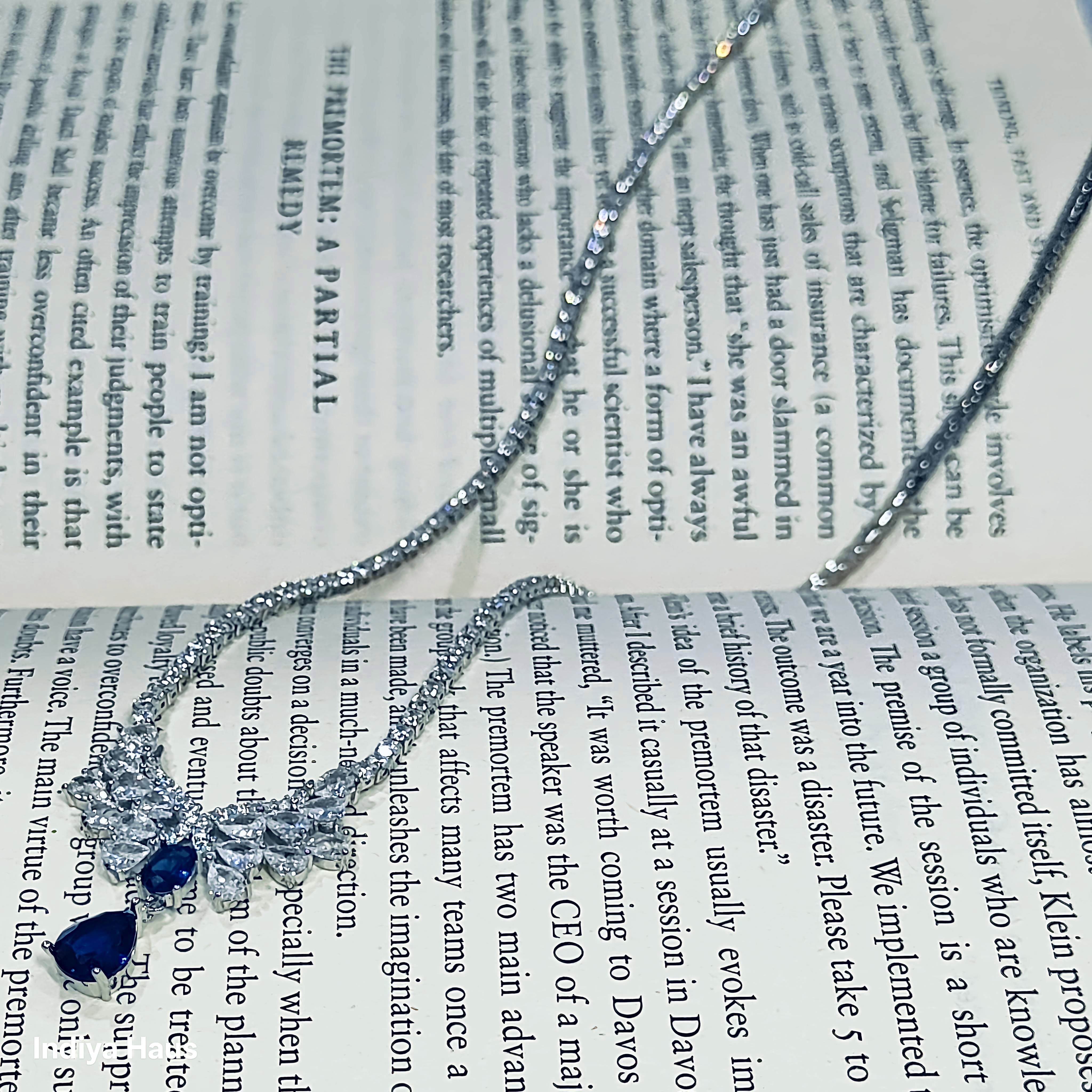 Dazzling Blue Teardrop Choker Necklace