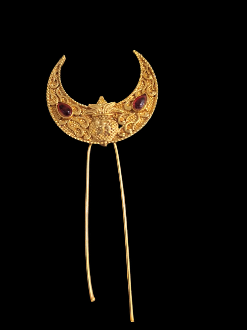 Majestic Crescent Khopa Pin with Ornate Detailing