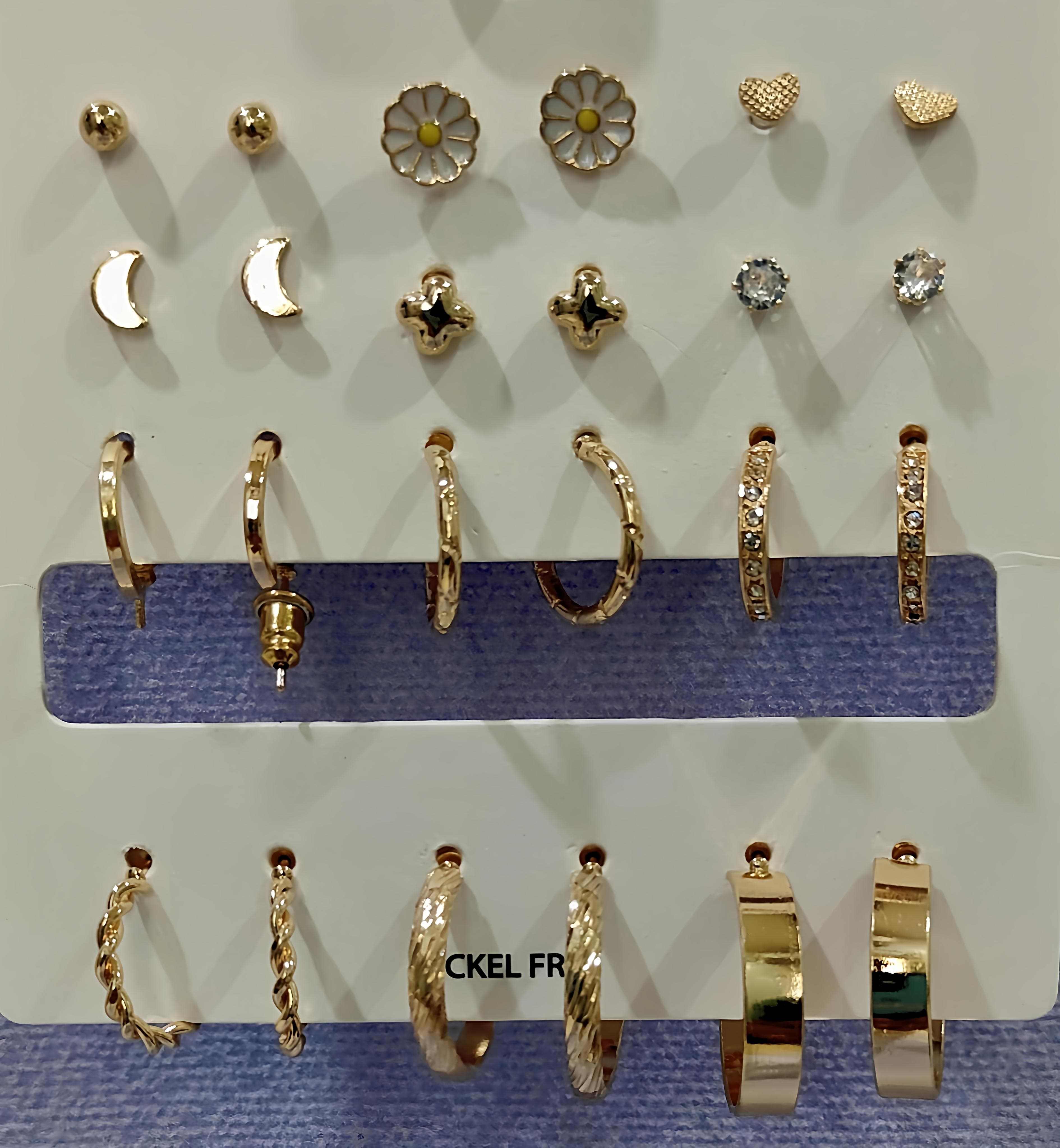 Gold-Toned Multi-Pack Earring Set