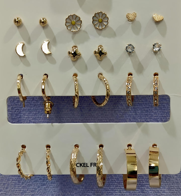 Gold-Toned Multi-Pack Earring Set