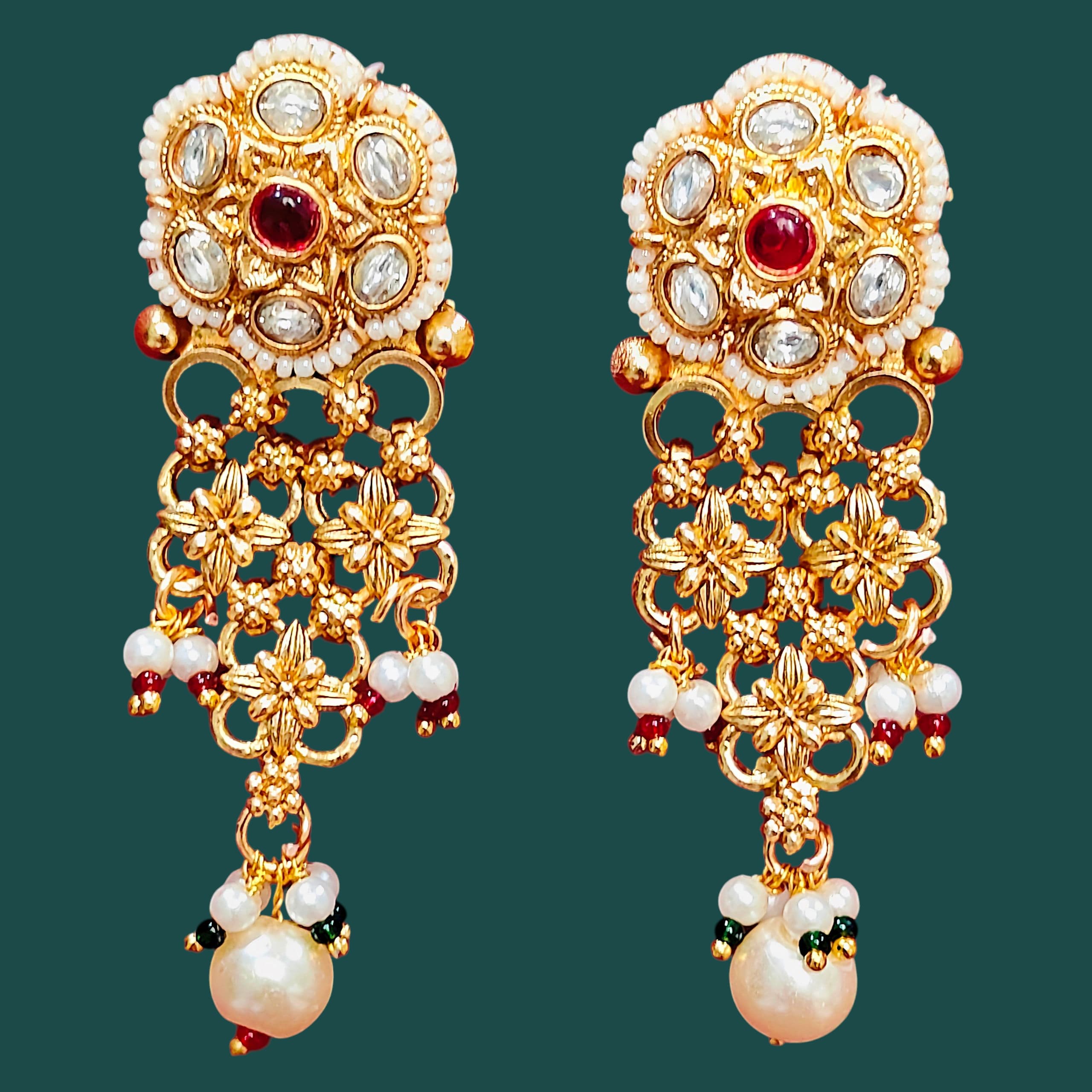 Ornate Floral Rajwadi Choker Set