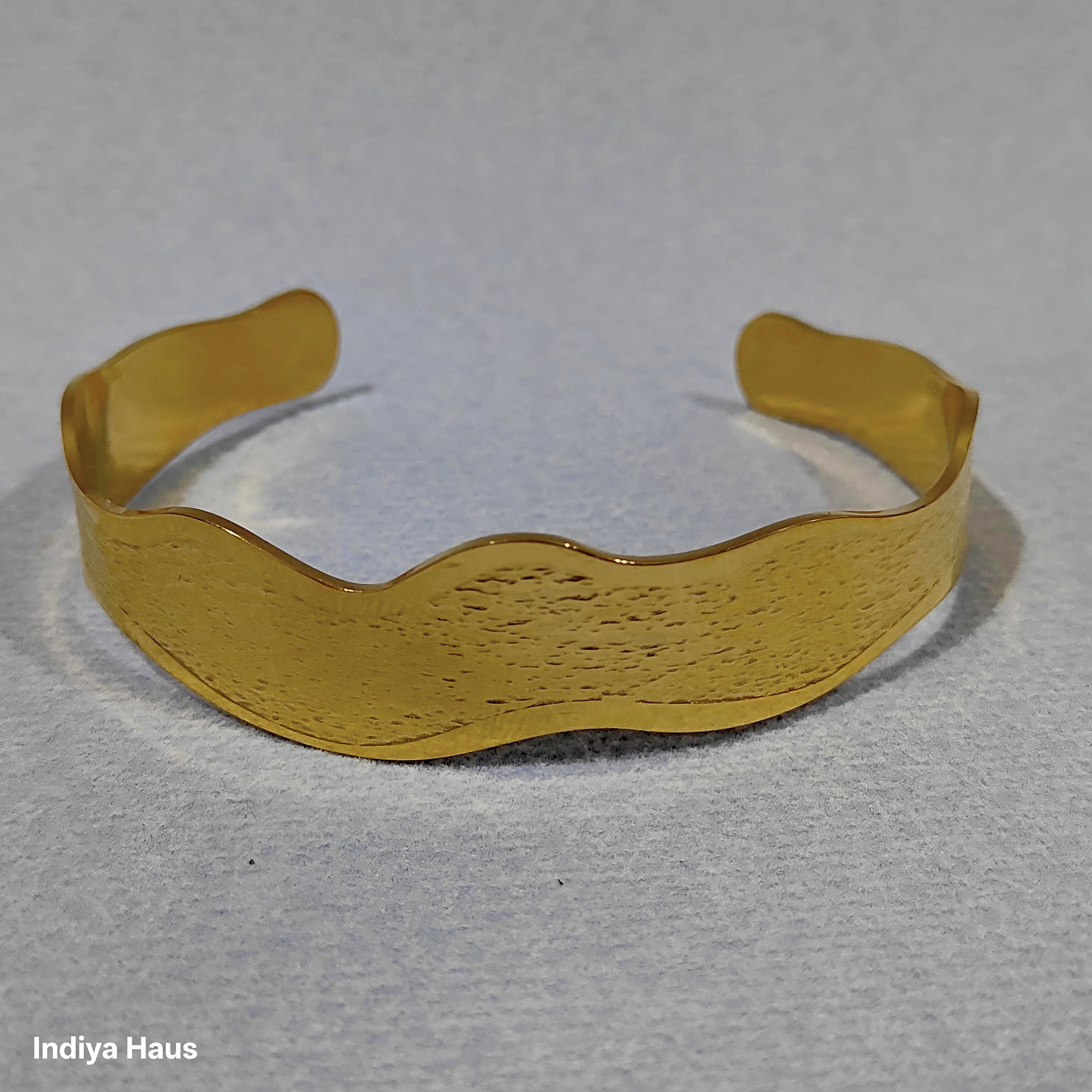 Textured Gold Cuff Bracelet