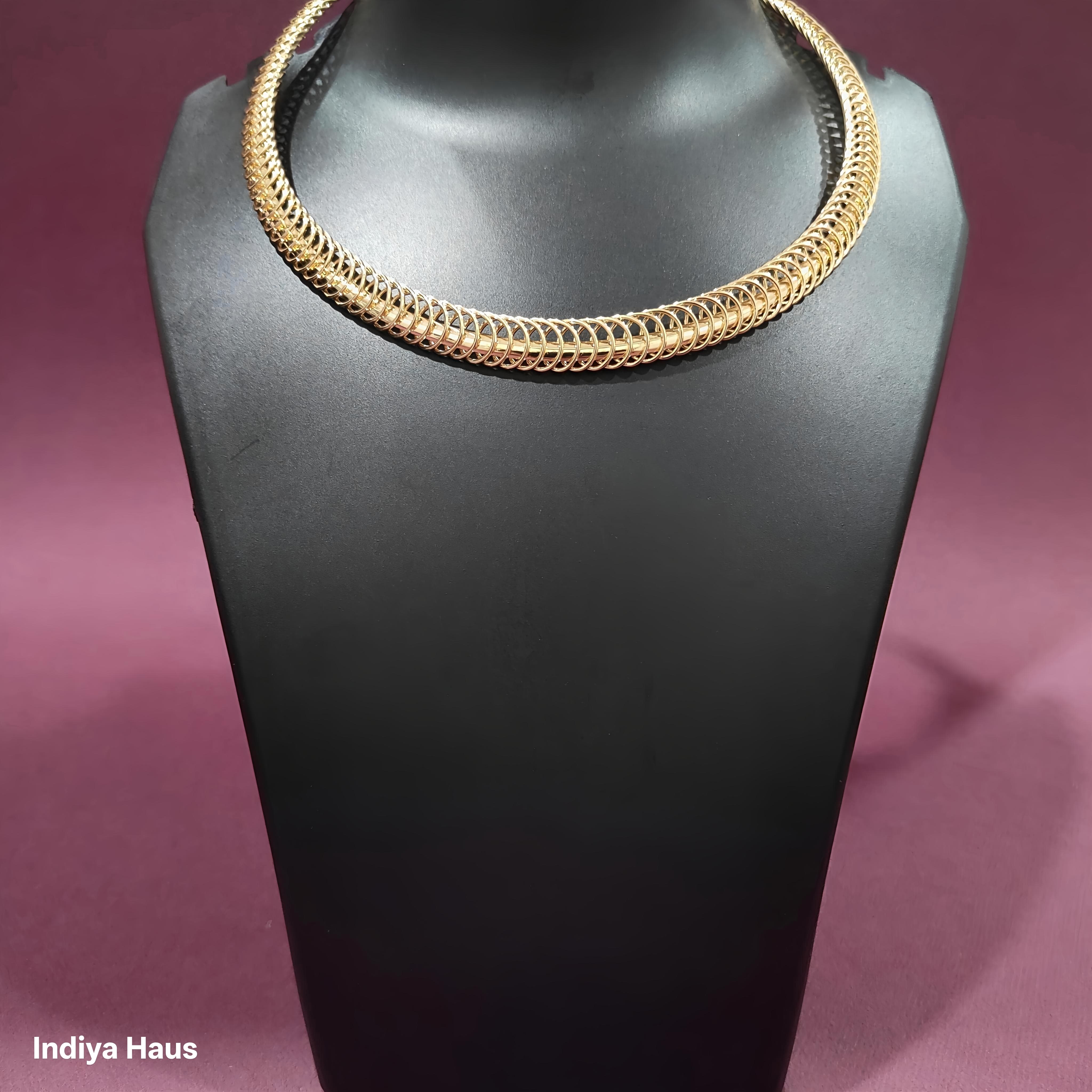 Intricate Gold Mesh Choker