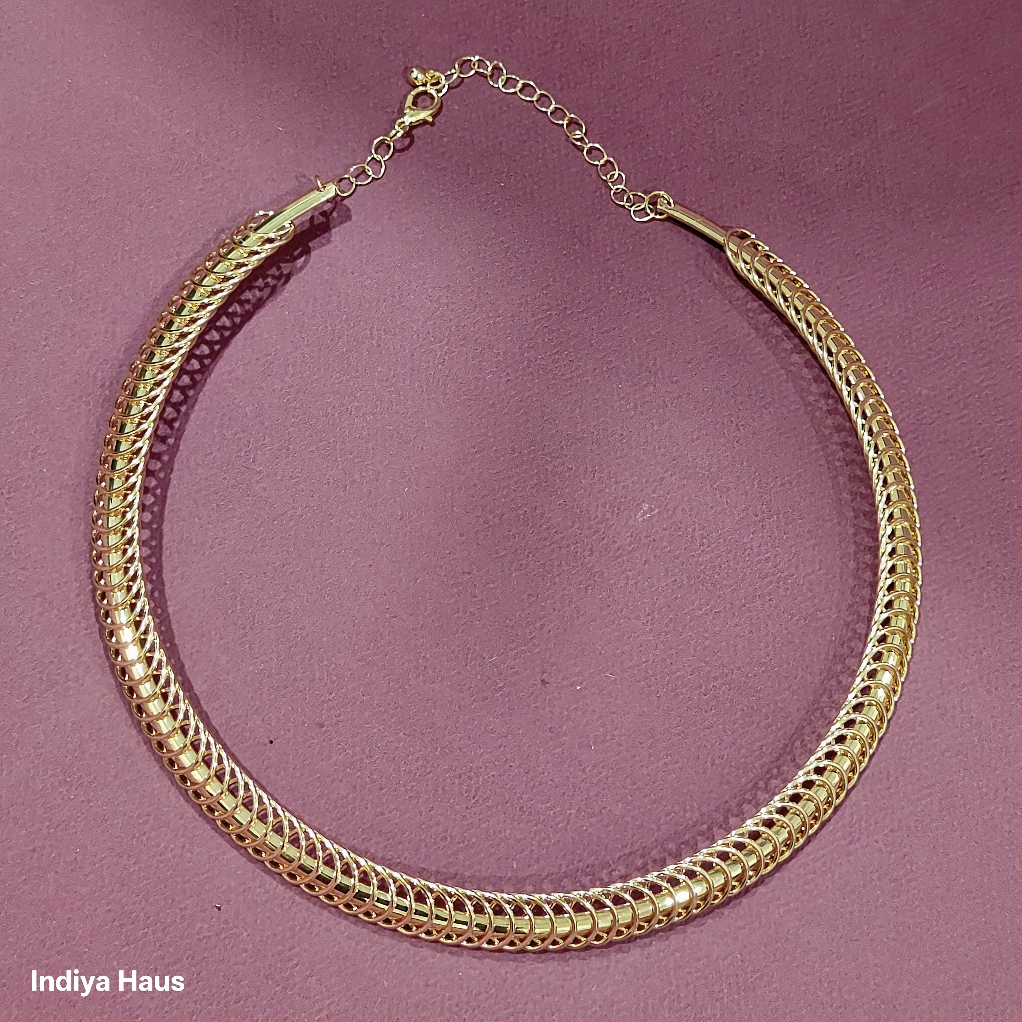 Intricate Gold Mesh Choker