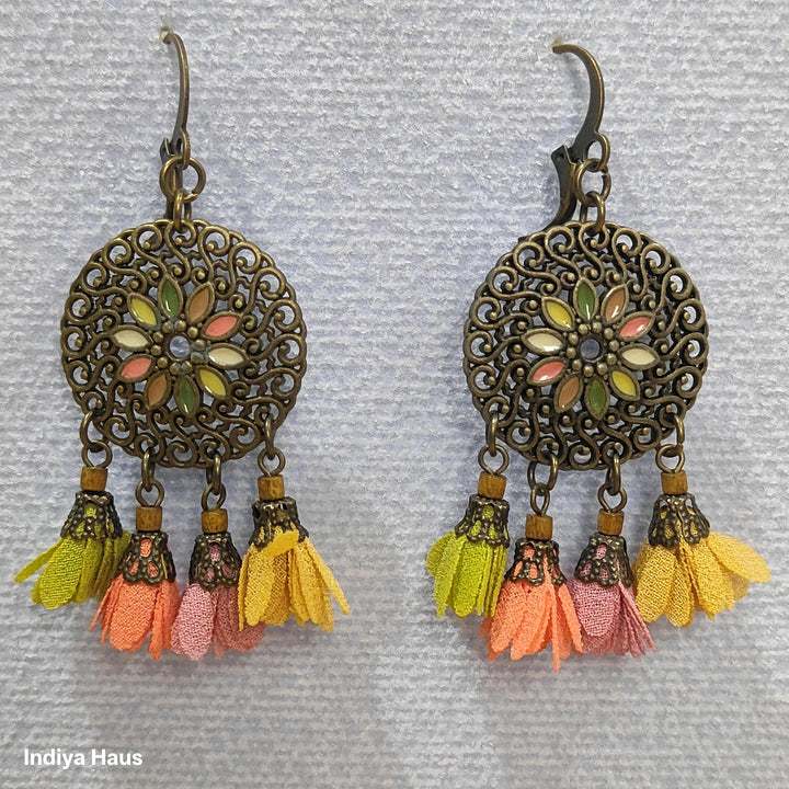 Bohemian Filigree & Tassel Earrings