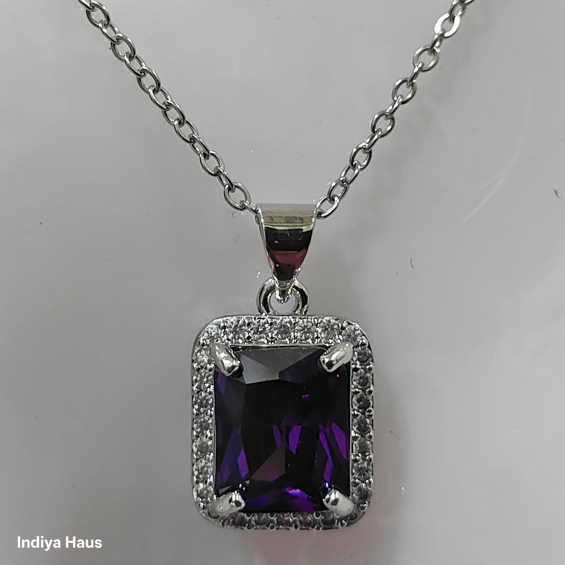 Square  crystal Necklace set